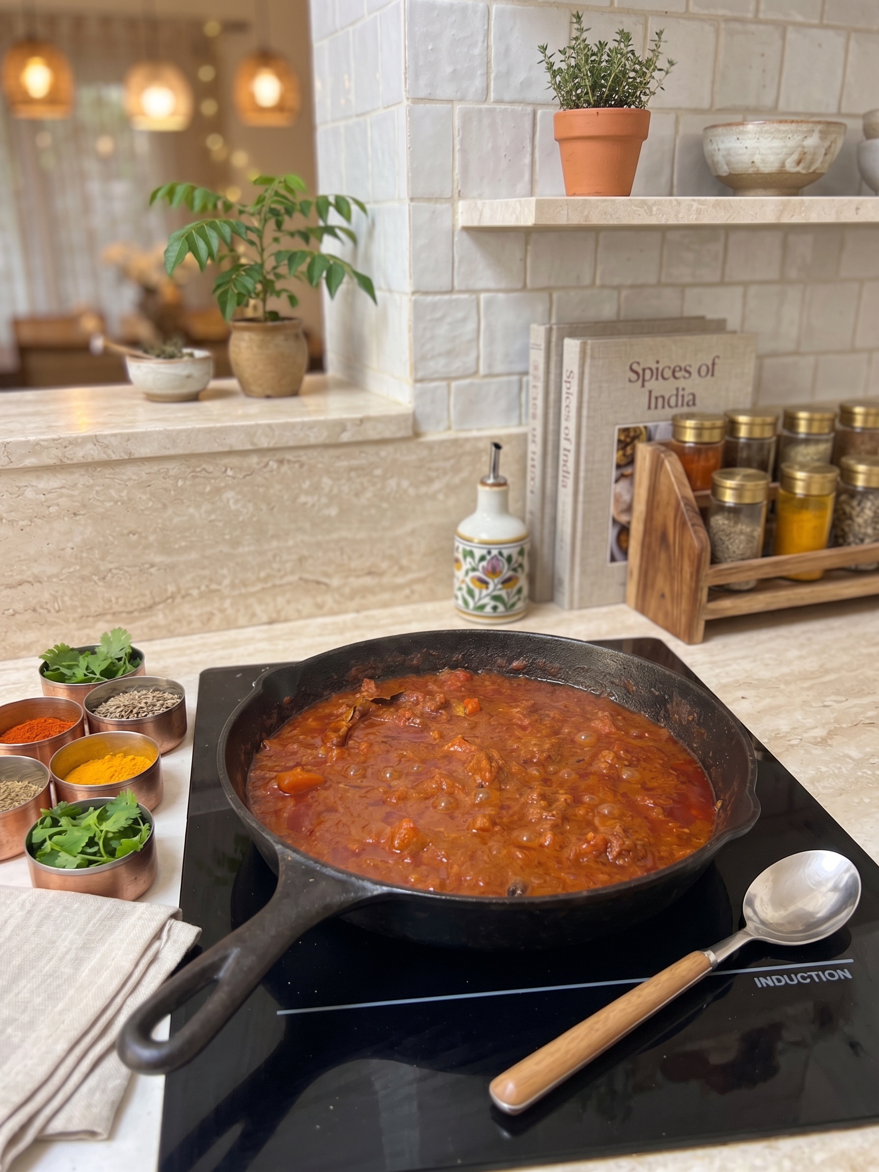 Masala base after browning onions and cooking in the spices